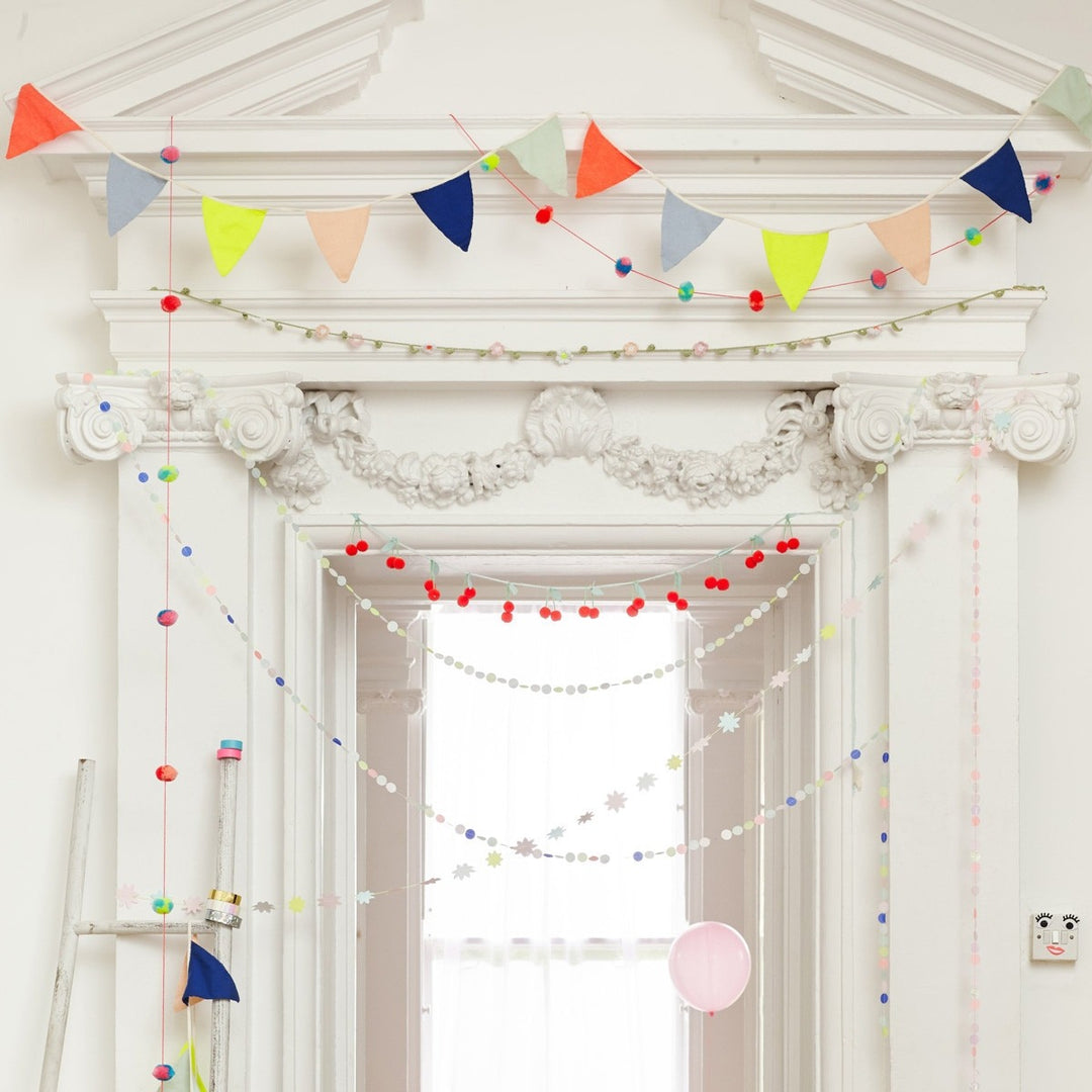 Meri Meri - Multicolor Knitted Flag Garland - Mabel & Fox