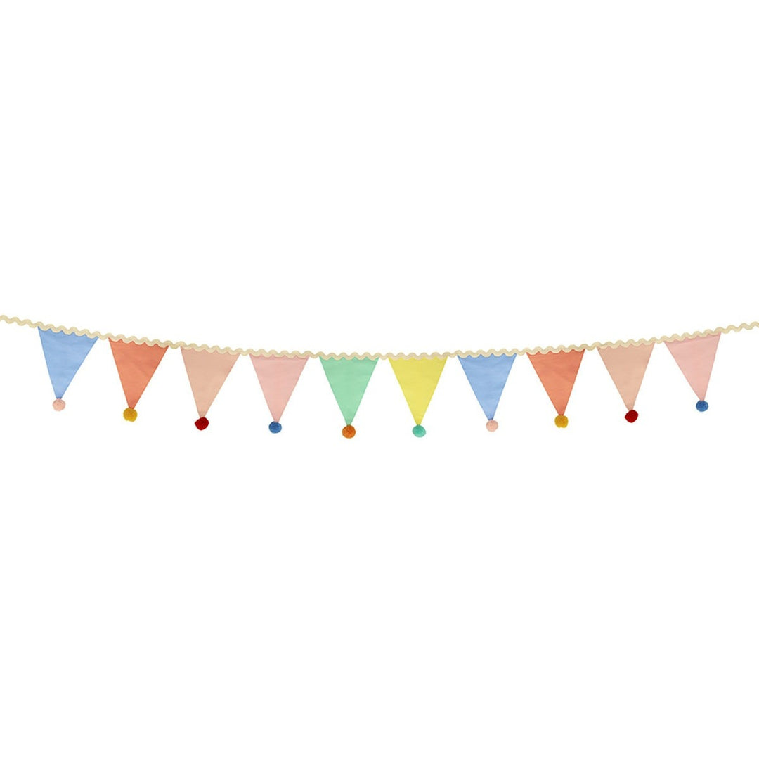Meri Meri - Pastel Pom Pom Flag Garland - Mabel & Fox