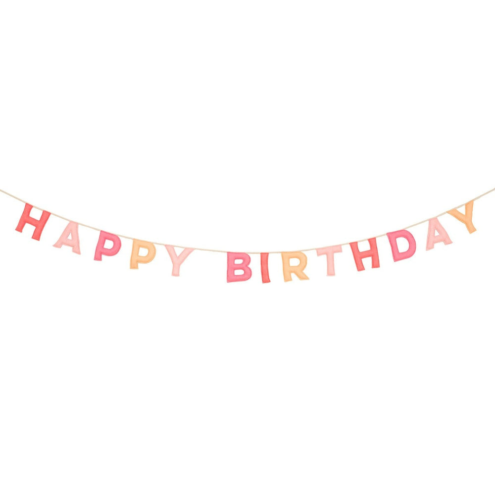 Meri Meri - Pink Felt Happy Birthday Garland - Mabel & Fox