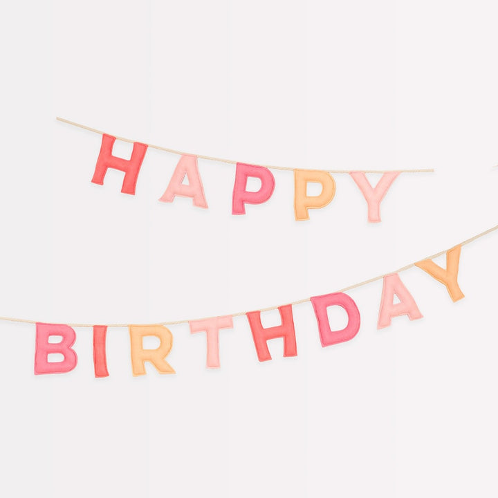 Meri Meri - Pink Felt Happy Birthday Garland - Mabel & Fox