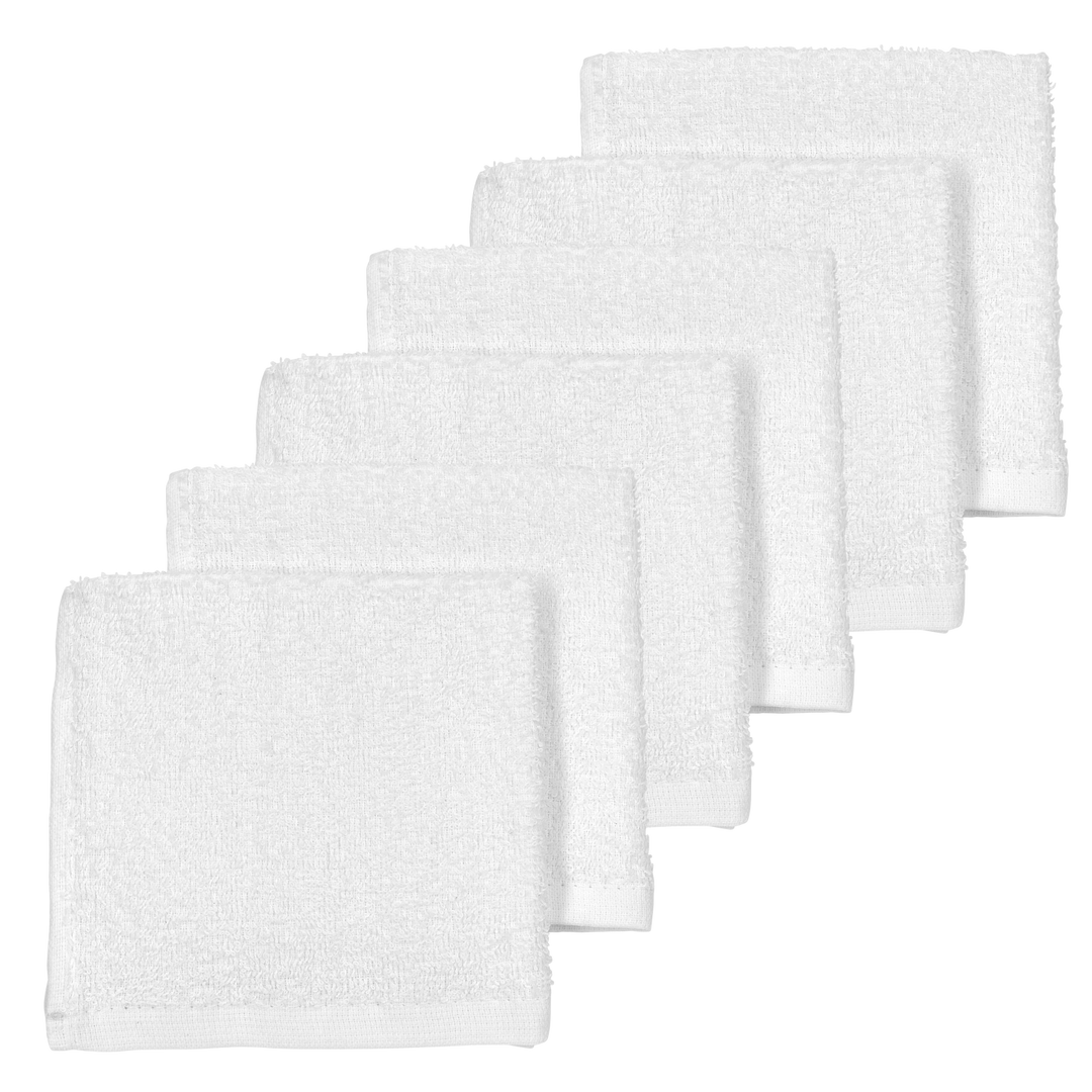 Meyco - Facecloths - White (6 Pack) - Mabel & Fox
