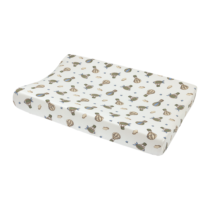 Meyco - Jersey Changing Mat Cover - Air Balloons - Mabel & Fox