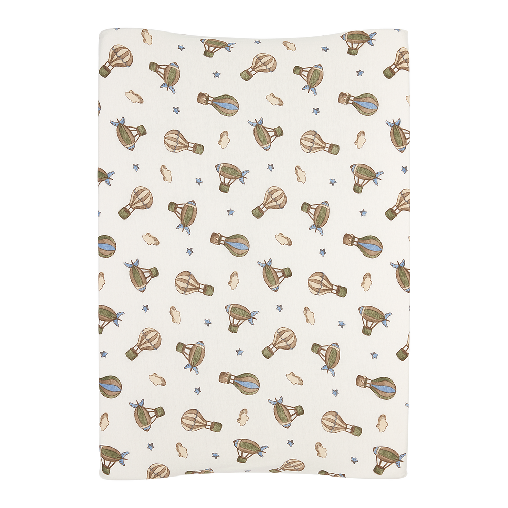 Meyco - Jersey Changing Mat Cover - Air Balloons - Mabel & Fox