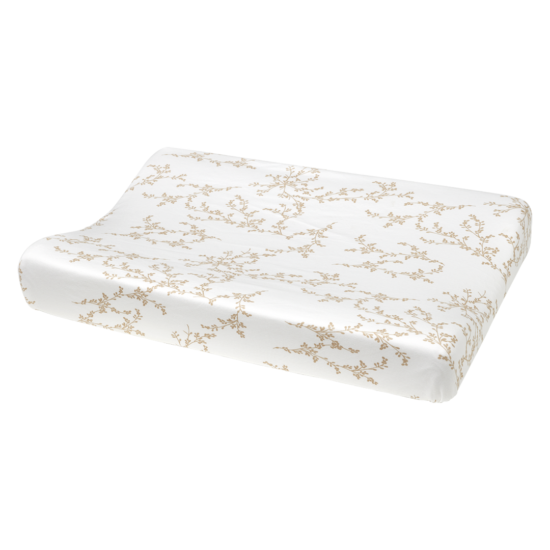 Meyco - Jersey Changing Mat Cover - Sand Branches - Mabel & Fox