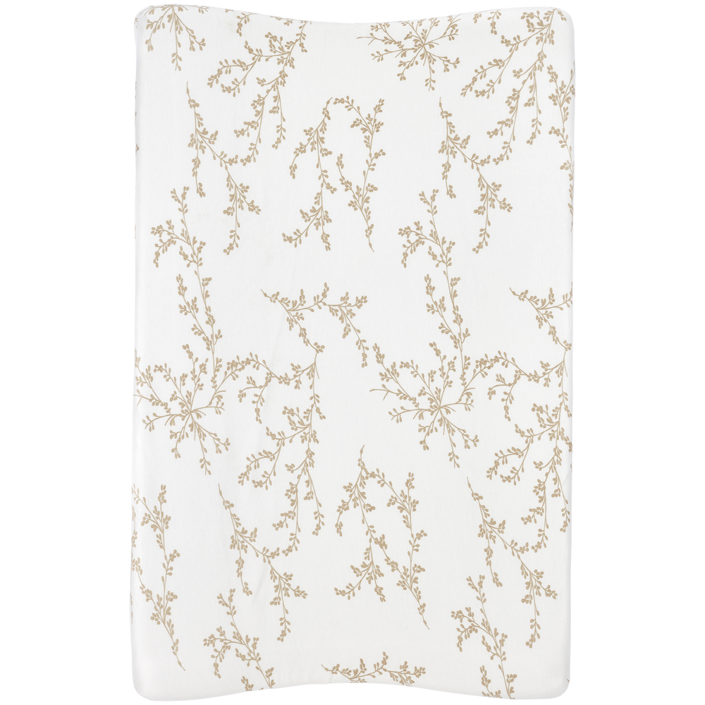 Meyco - Jersey Changing Mat Cover - Sand Branches - Mabel & Fox
