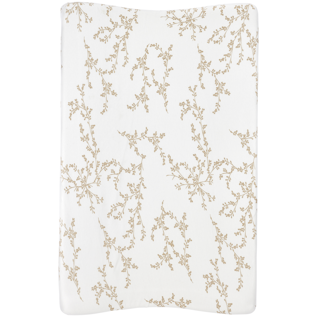 Meyco - Jersey Changing Mat Cover - Sand Branches - Mabel & Fox