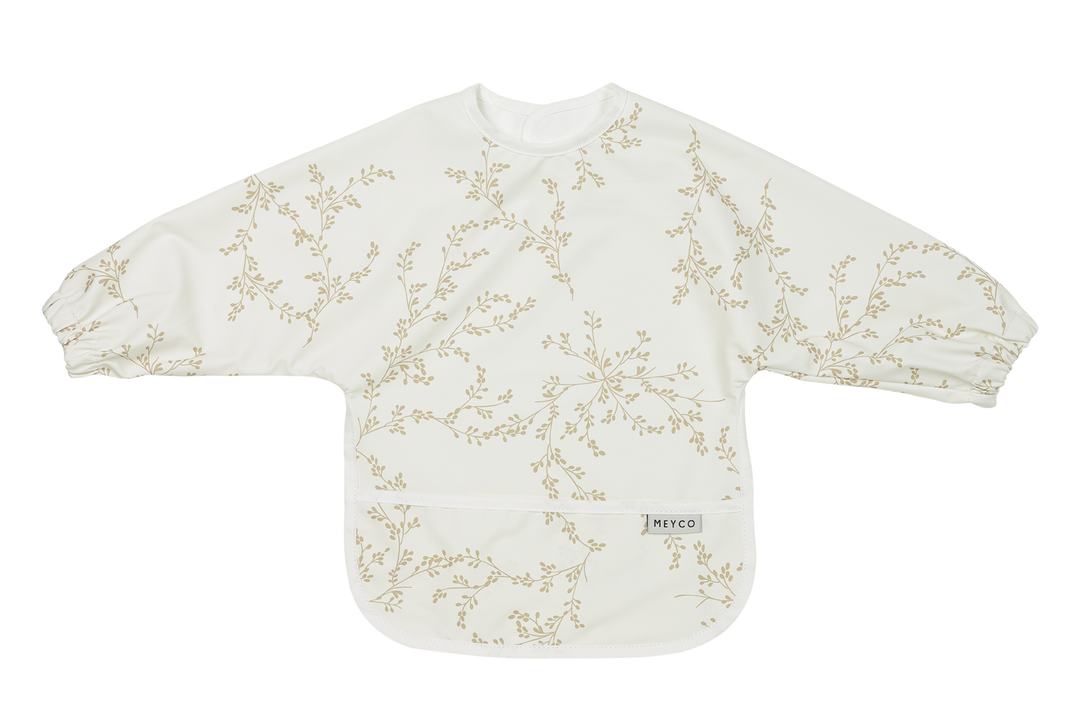 Meyco - Long Sleeved Bib - Soft Branches - Mabel & Fox