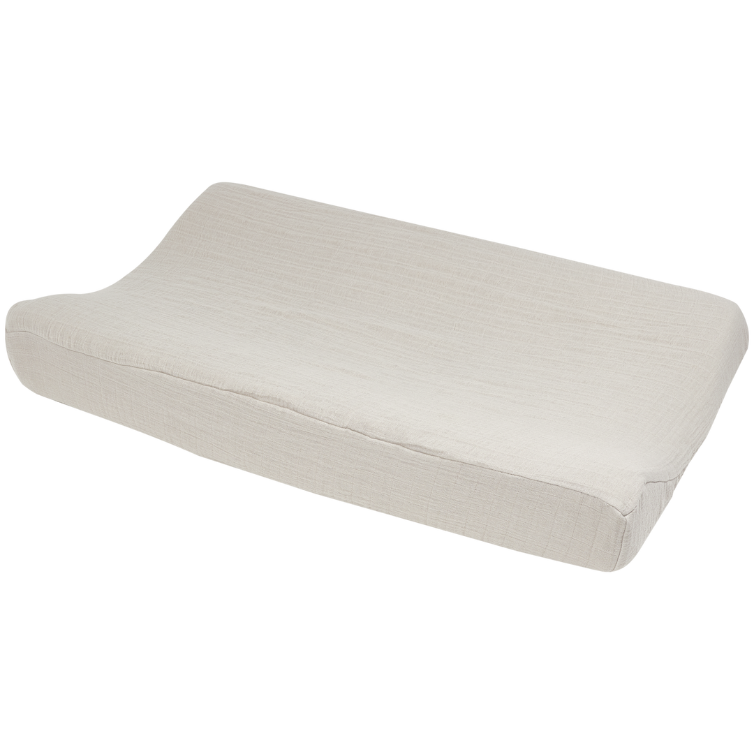 Meyco - Muslin Changing Mat Cover - Pre Washed Greige - Mabel & Fox