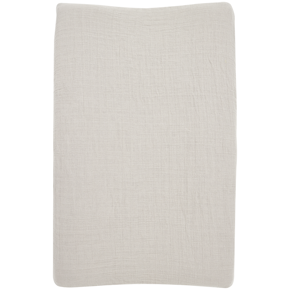 Meyco - Muslin Changing Mat Cover - Pre Washed Greige - Mabel & Fox