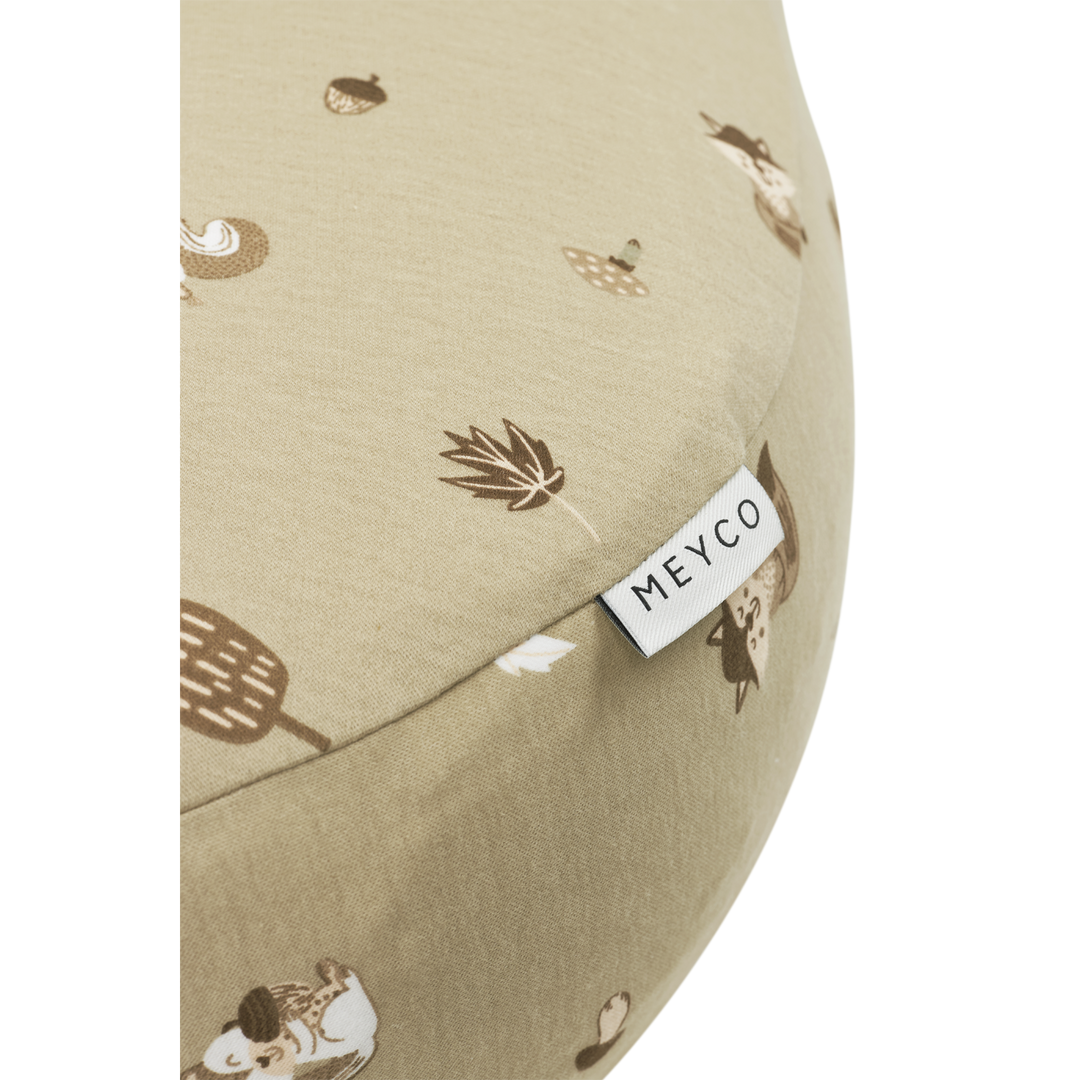 Meyco - Nursing Pillow Relax Cover - Forest Animals Sand - Mabel & Fox