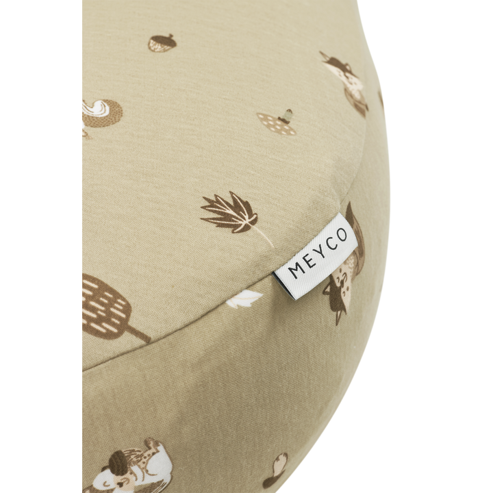 Meyco - Nursing Pillow Relax Cover - Forest Animals Sand - Mabel & Fox