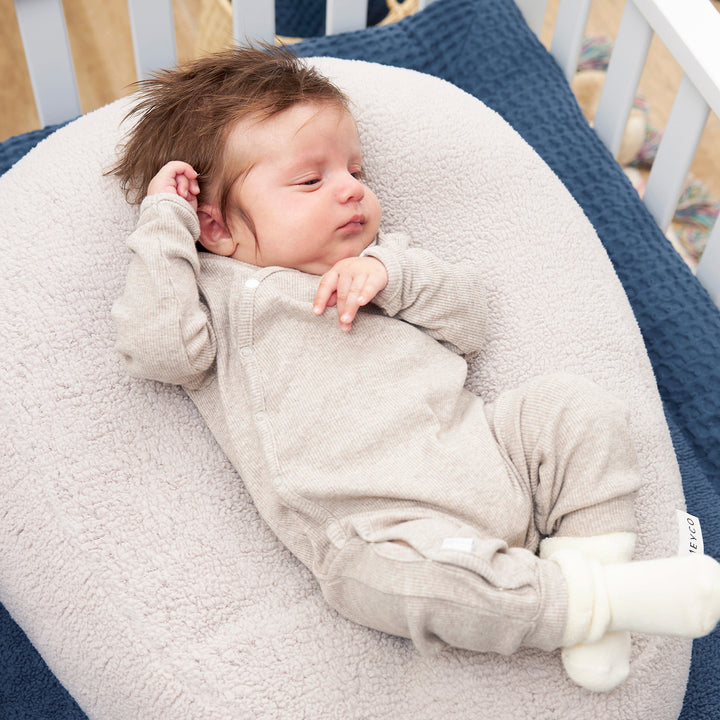 Meyco - Nursing Pillow Relax Cover - Teddy Greige - Mabel & Fox