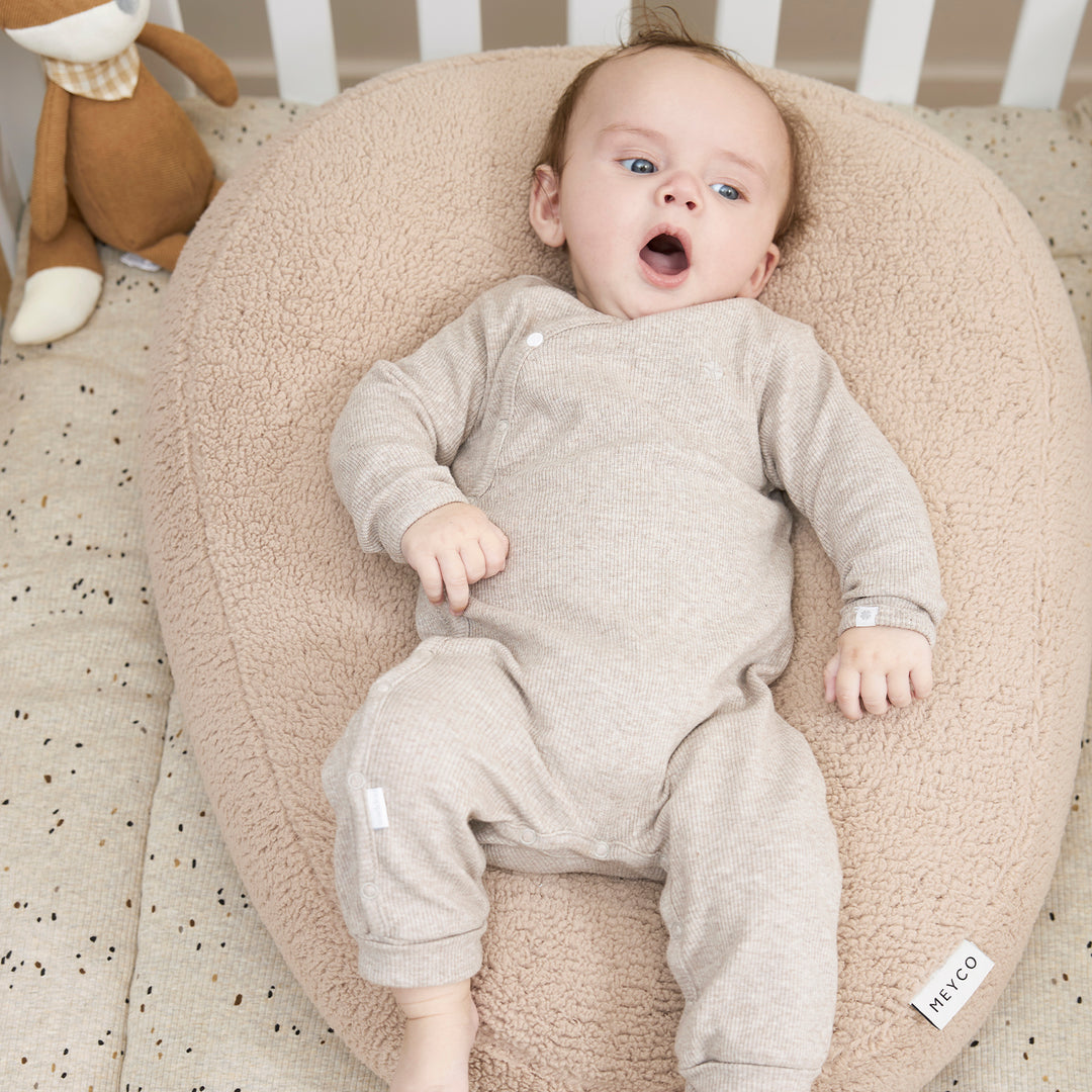 Meyco - Nursing Pillow Relax Cover - Teddy Sand - Mabel & Fox