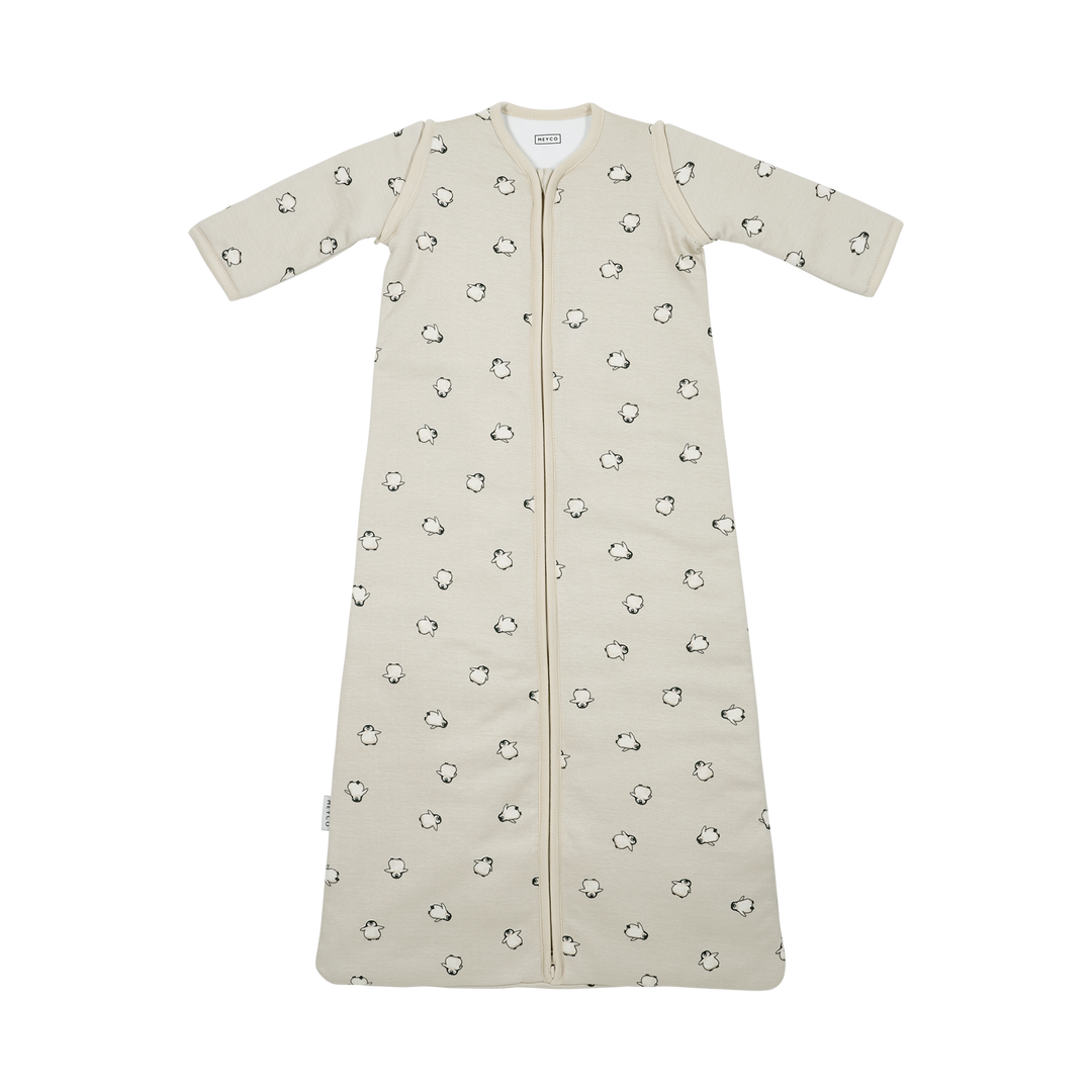 Meyco - Sleeping Bag With Detachable Sleeves - Penguin - Mabel & Fox
