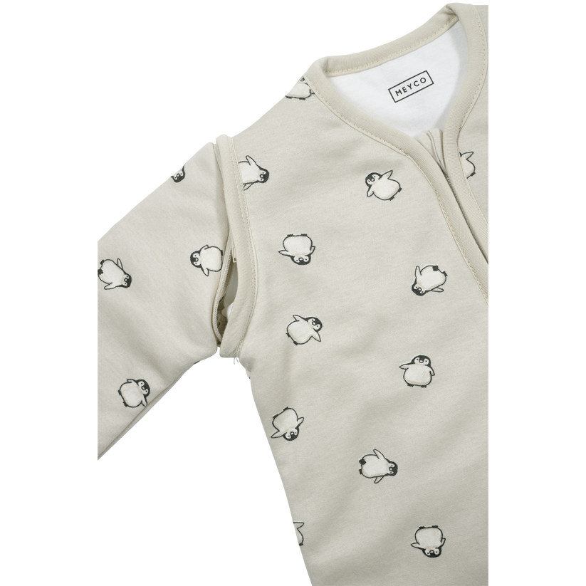Meyco - Sleeping Bag With Detachable Sleeves - Penguin - Mabel & Fox