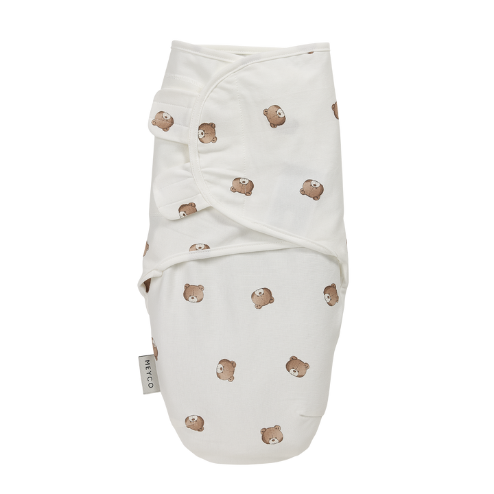 Meyco - Swaddle Wrap - Bear (0-3) - Mabel & Fox