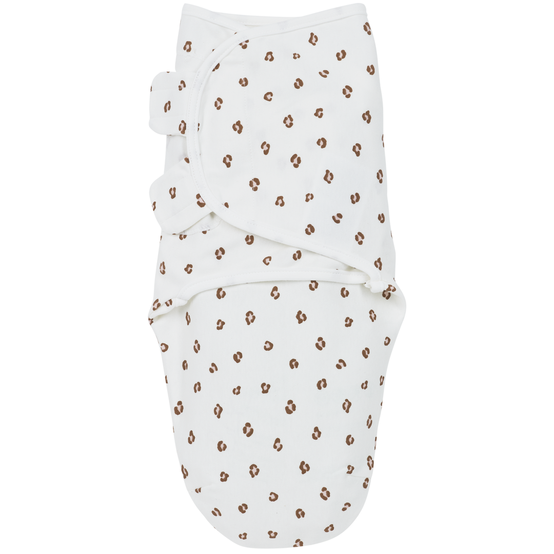 Meyco - Swaddle Wrap - Soft Pink Mini Panther (0-3m) - Mabel & Fox