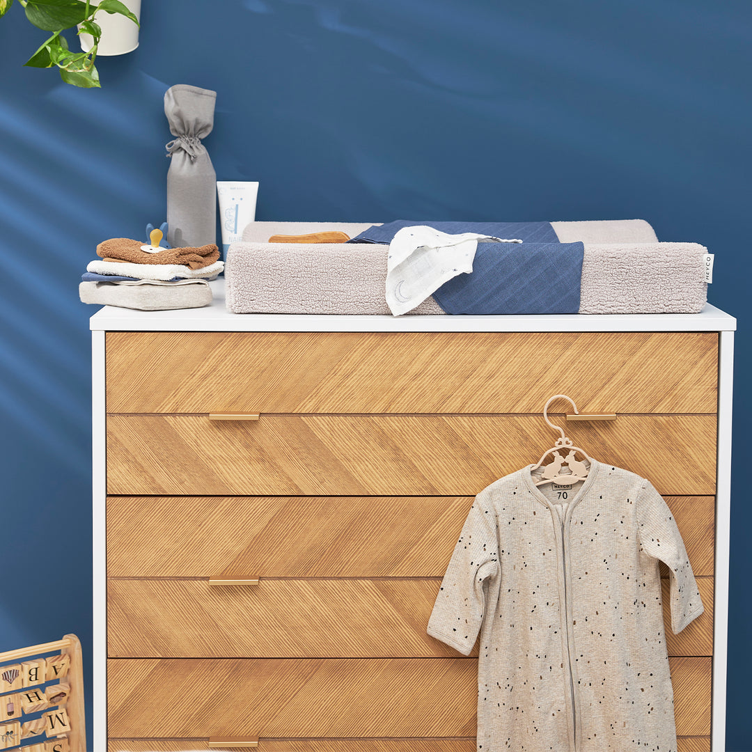 Meyco - Teddy Changing Mat Cover - Greige - Mabel & Fox