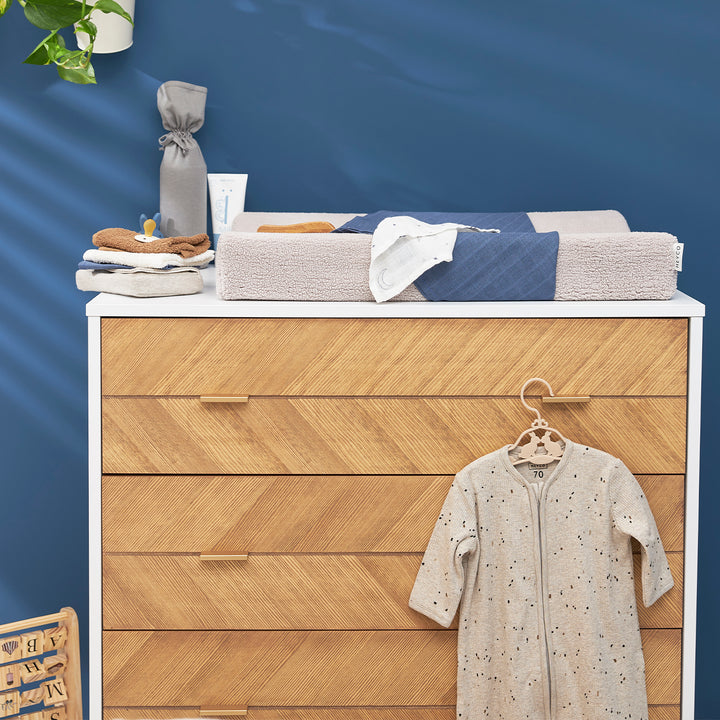 Meyco - Teddy Changing Mat Cover - Greige - Mabel & Fox