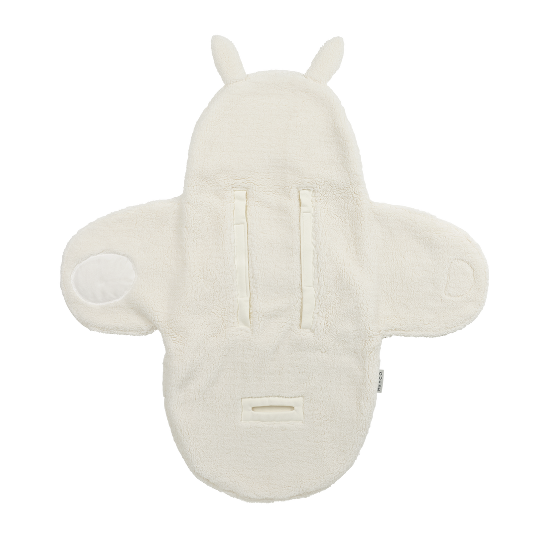 Meyco - Teddy Wrap Blanket - Rabbit Natural - Mabel & Fox
