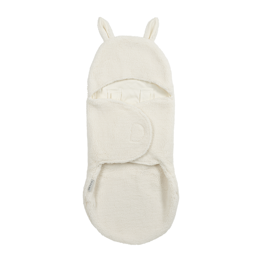 Meyco - Teddy Wrap Blanket - Rabbit Natural - Mabel & Fox
