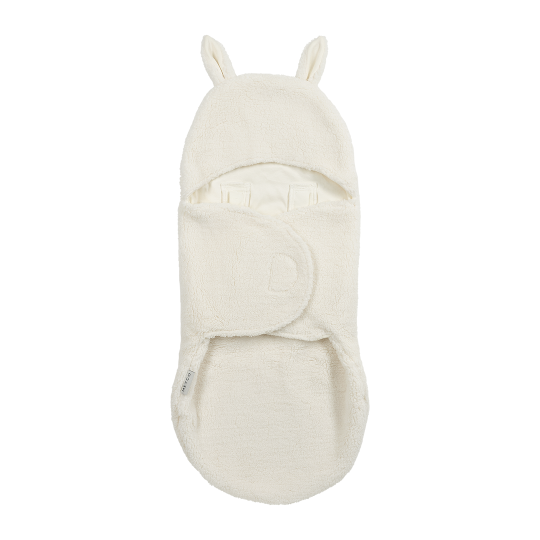 Meyco - Teddy Wrap Blanket - Rabbit Natural - Mabel & Fox