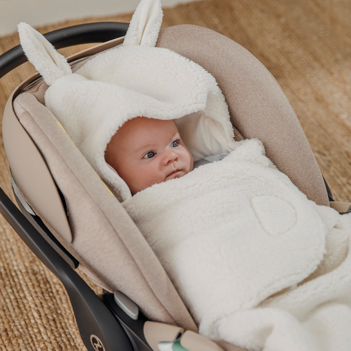 Meyco - Teddy Wrap Blanket - Rabbit Natural - Mabel & Fox