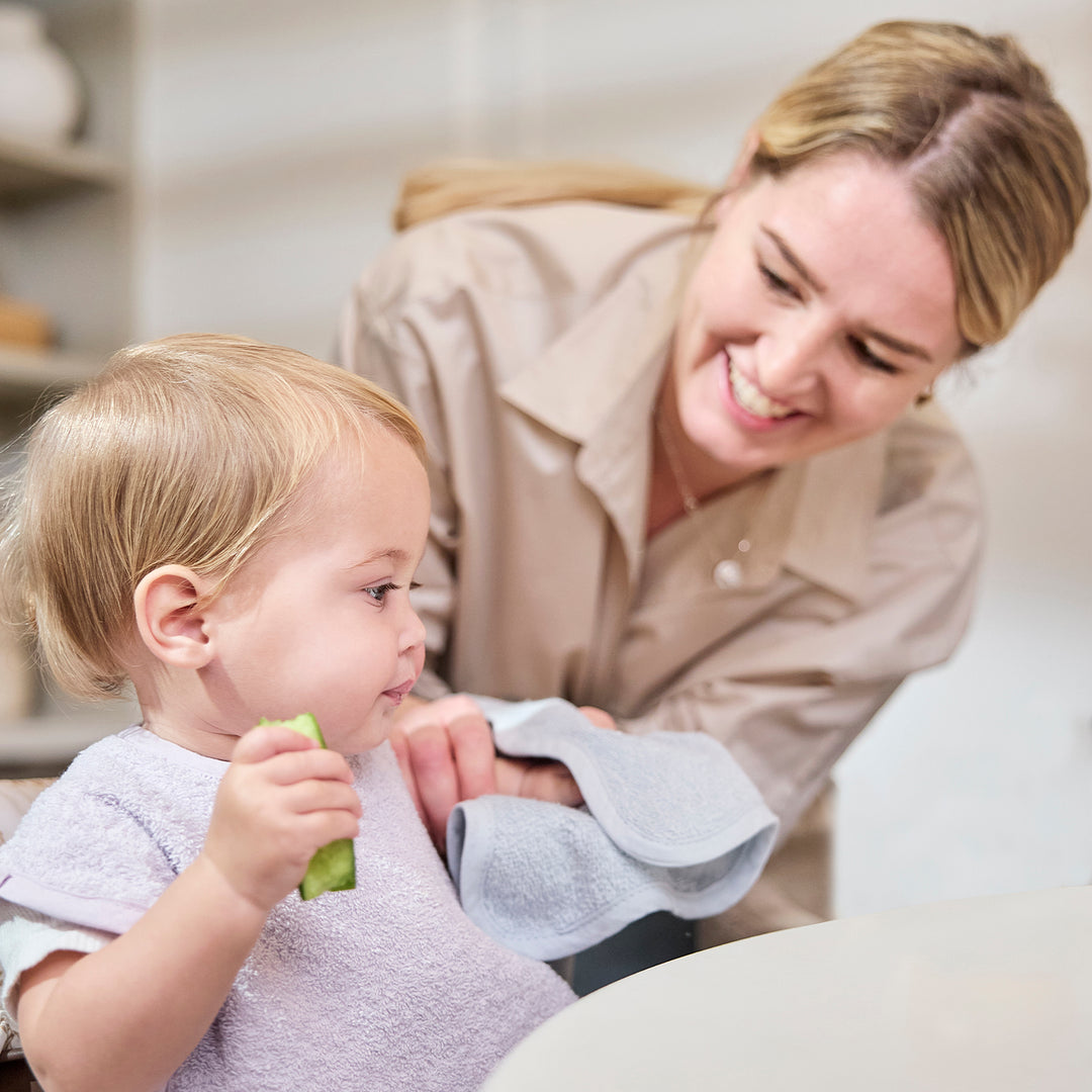 Meyco - Terry Facecloths - Wavy Grey Blue (3 Pack) - Mabel & Fox