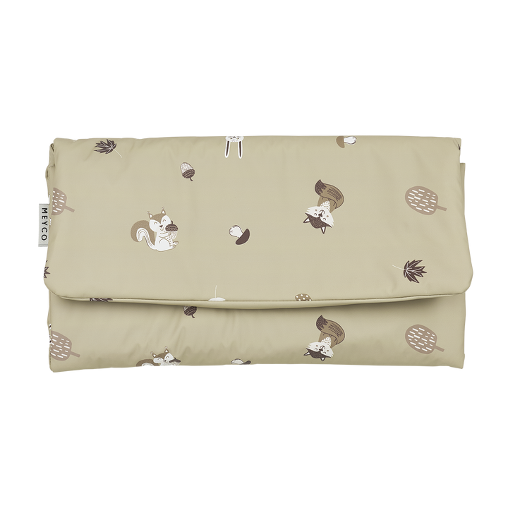 Meyco - Travel Changing Mat - Forest Animals Sand - Mabel & Fox