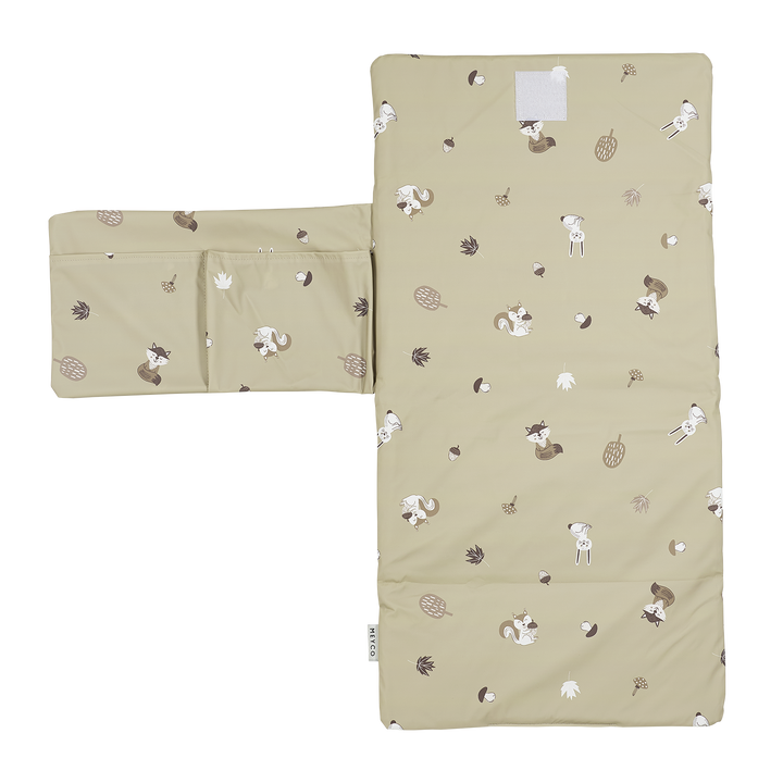 Meyco - Travel Changing Mat - Forest Animals Sand - Mabel & Fox