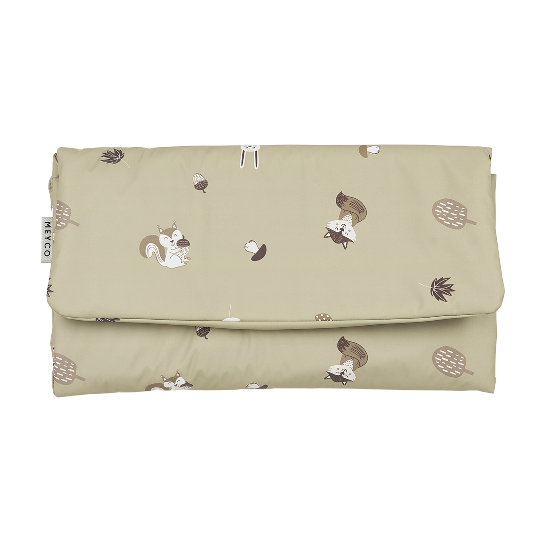 Meyco - Travel Changing Mat - Forest Animals Sand - Mabel & Fox