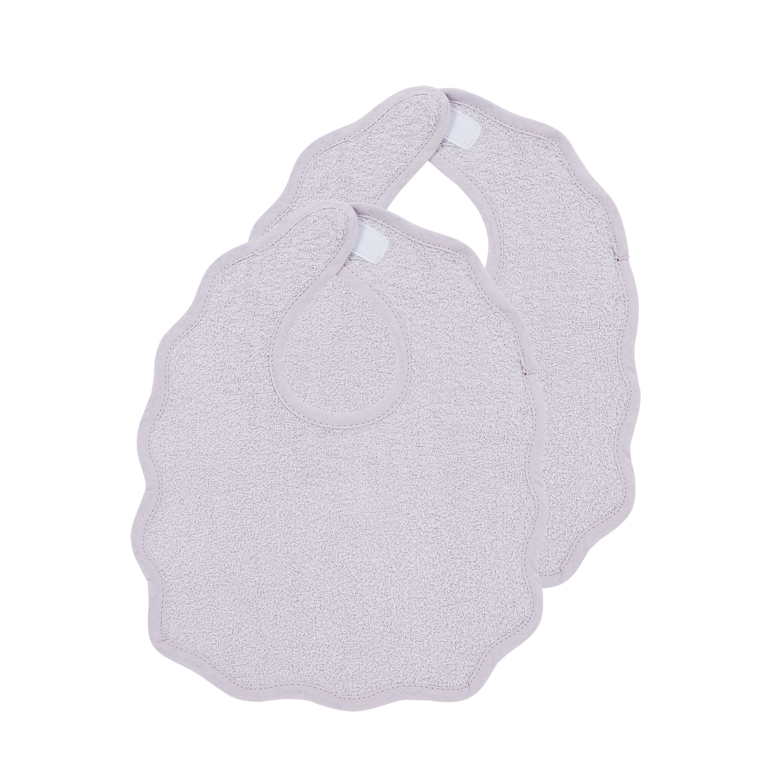 Meyco - Wavy Bibs - Soft Lavender (2 Pack) - Mabel & Fox