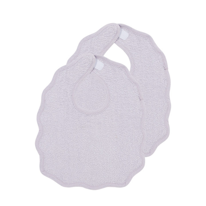 Meyco - Wavy Bibs - Soft Lavender (2 Pack) - Mabel & Fox