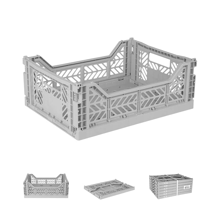 Aykasa Folding Storage Crate - Midi - Grey