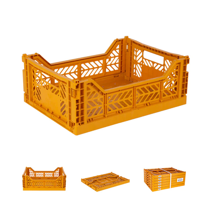 Aykasa Folding Storage Crate - Midi - Mustard