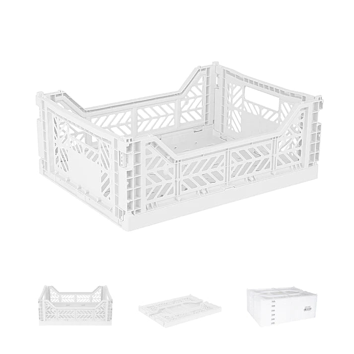 Aykasa Folding Storage Crate - Midi - White