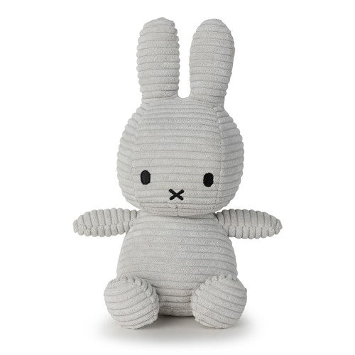 Miffy - Eco Cuddly Toy - Corduroy Soft Grey - 23cm - Mabel & Fox