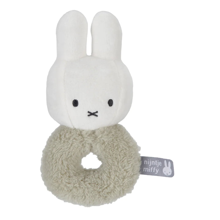 Miffy - Rattle - Fluffy Green Rattle - Mabel & Fox