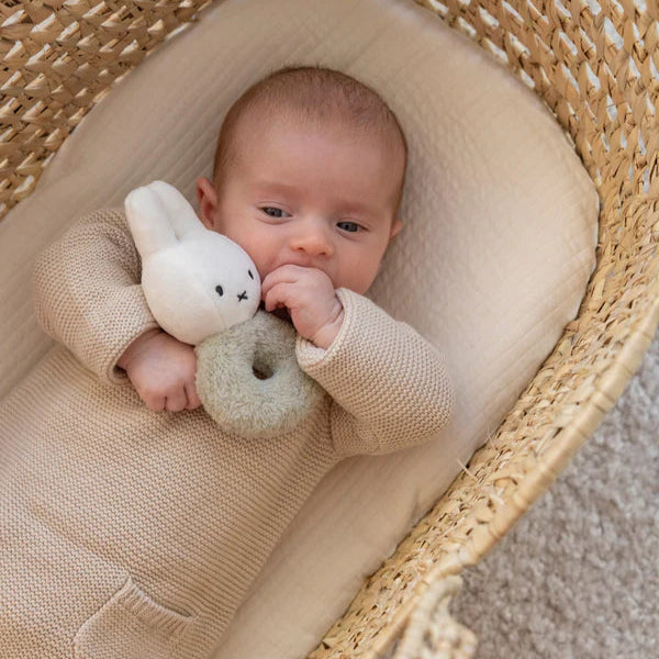 Miffy - Rattle - Fluffy Green Rattle - Mabel & Fox