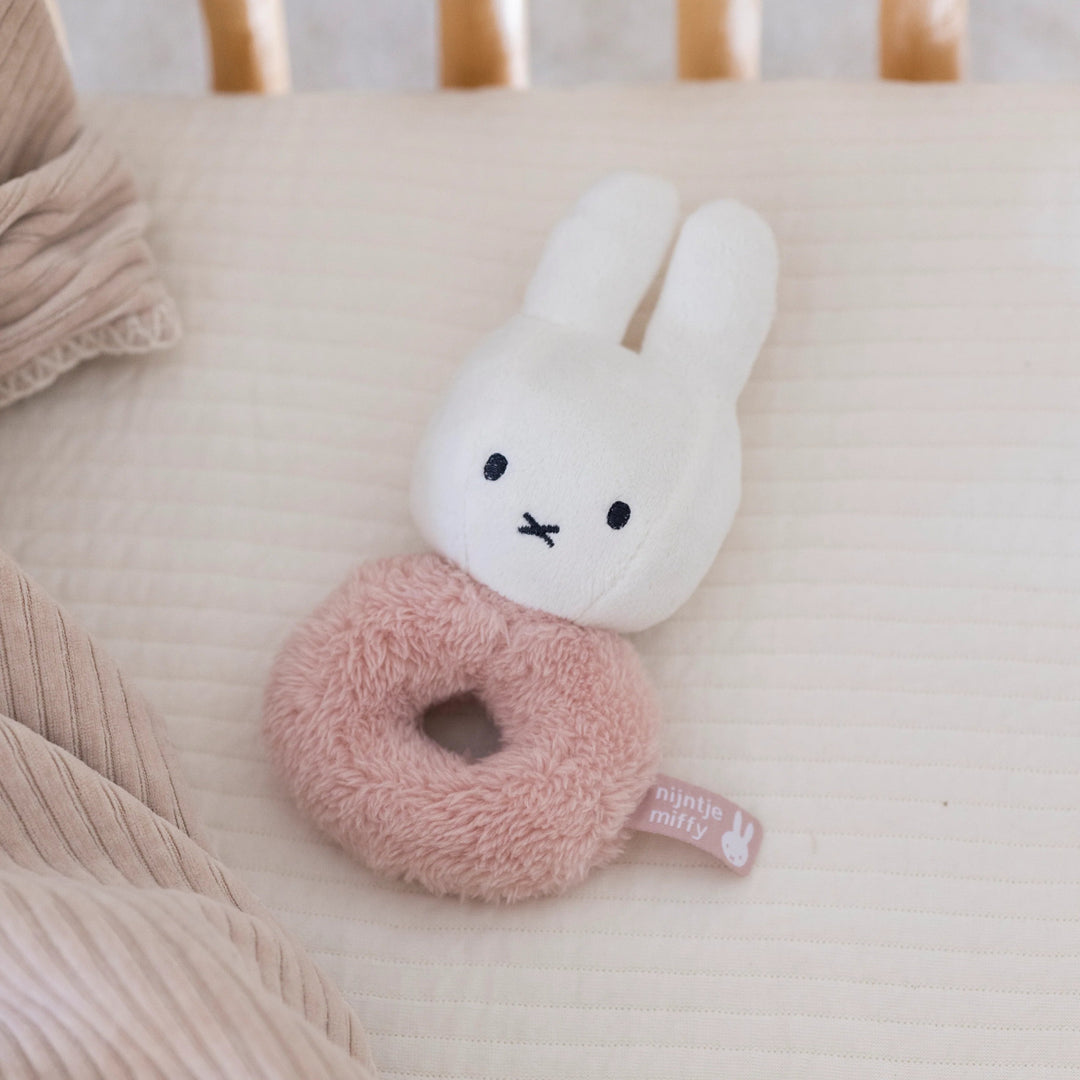Miffy - Rattle - Fluffy Pink - Mabel & Fox