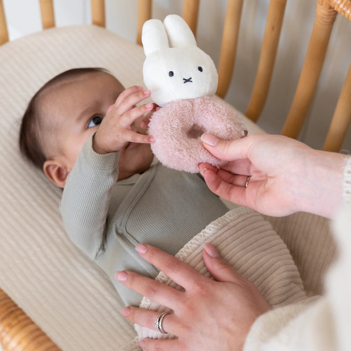 Miffy - Rattle - Fluffy Pink - Mabel & Fox