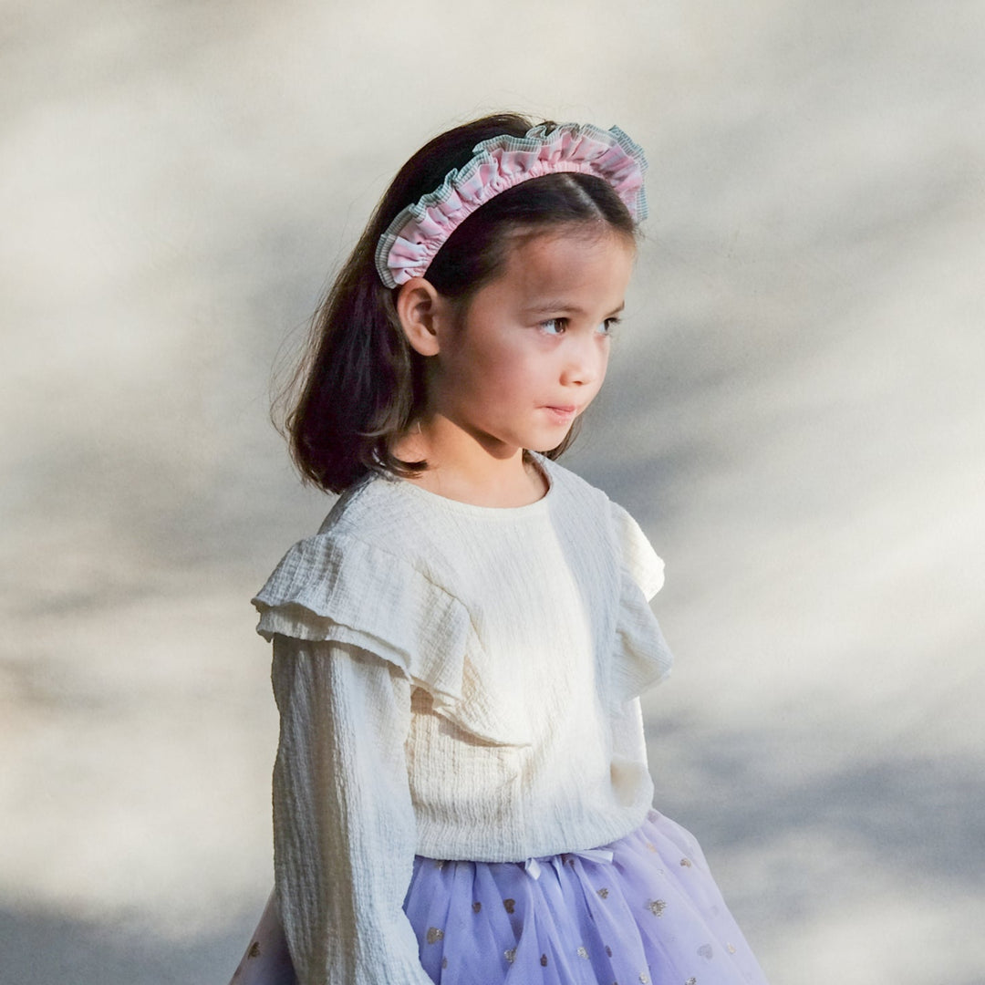 Mimi & Lula - Alice Band - Stripe Ruffle - Mabel & Fox