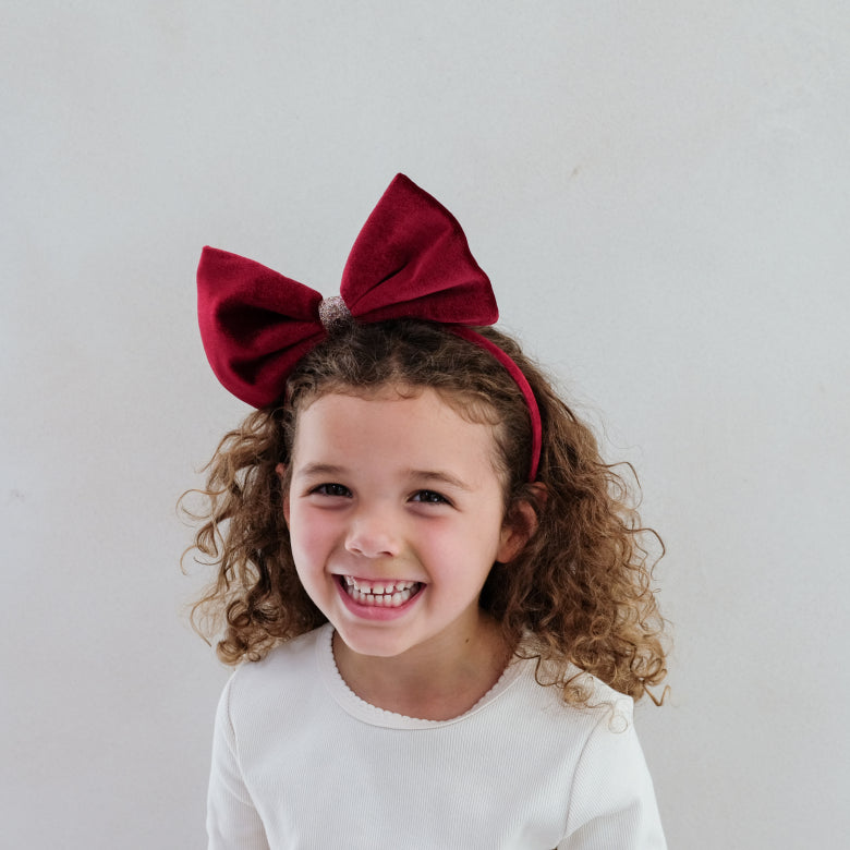 Mimi & Lula - Giant Velvet Bow Alice - Mabel & Fox