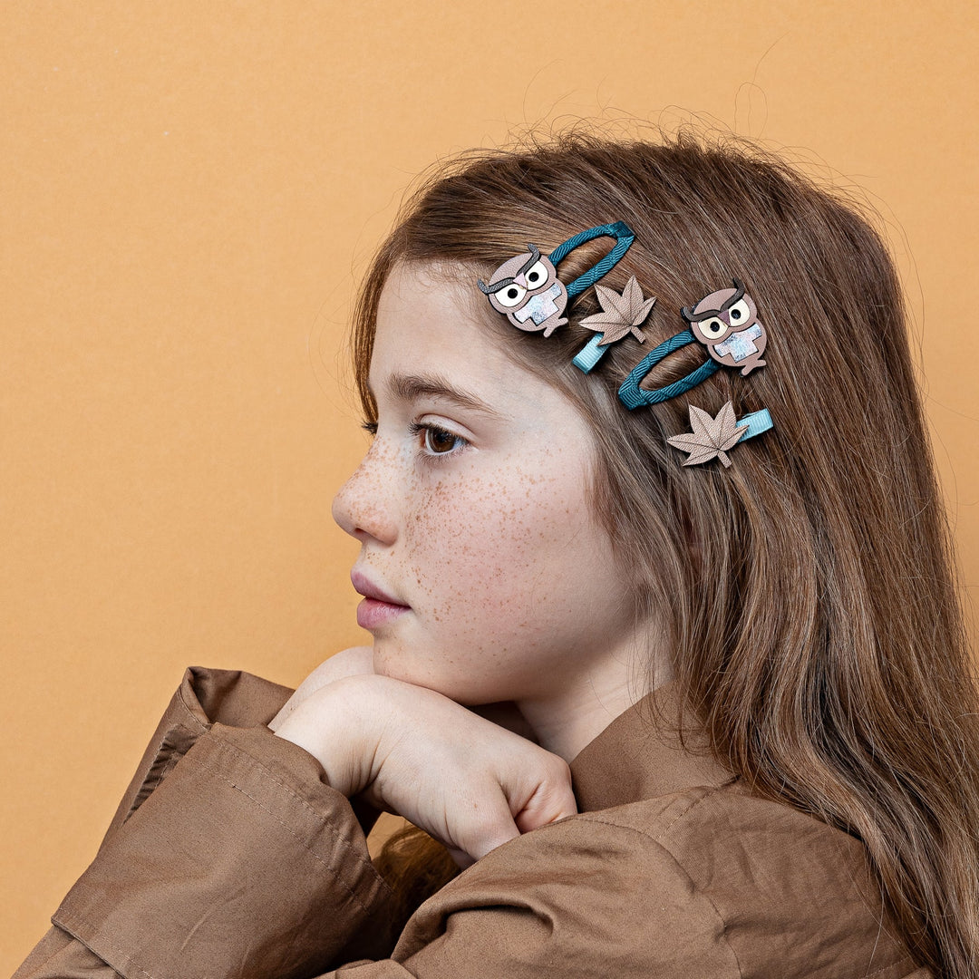 Mimi & Lula - Hair Clip Set -Oscar Owl - Mabel & Fox