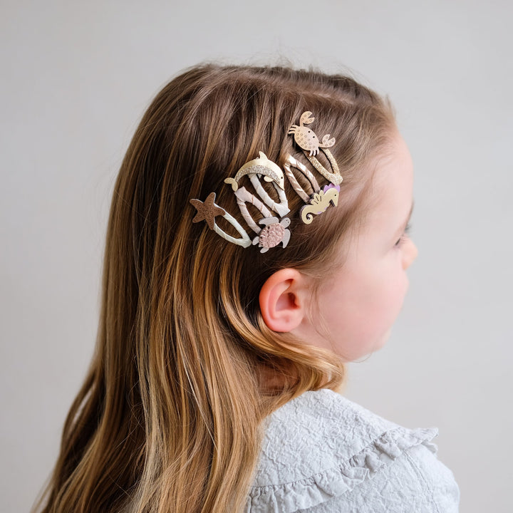 Mimi & Lula – Hair Clips – Ocean Life Mini Clic Clacs - Mabel & Fox