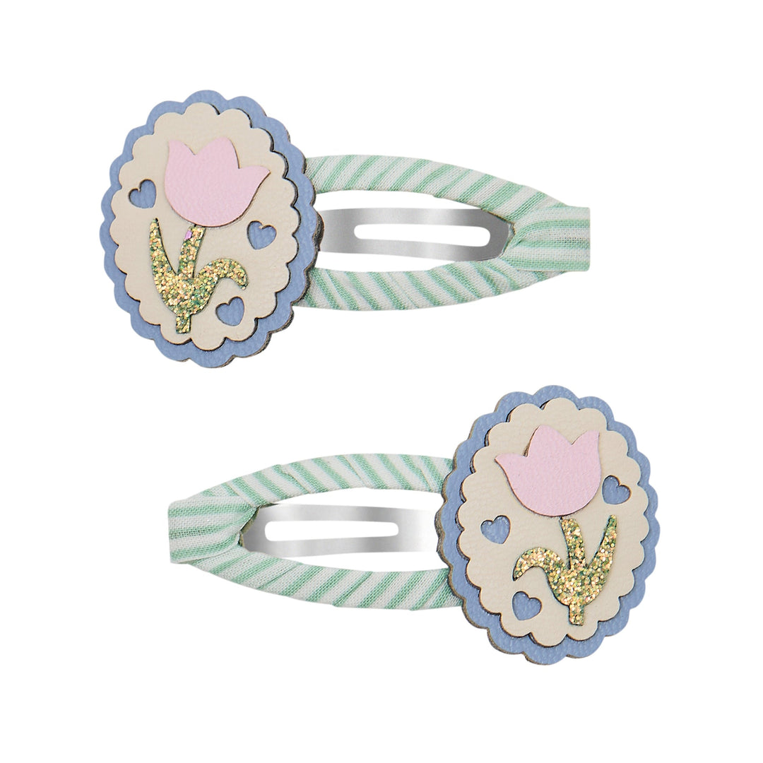 Mimi & Lula – Hair Clips – Scallop Framed Tulip Clic Clacs - Mabel & Fox