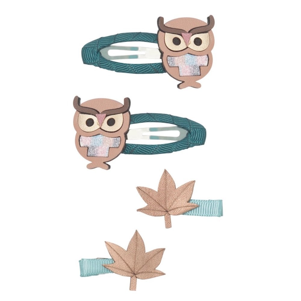 Mimi & Lula - Hair Clip Set - Oscar Owl - Mabel & Fox