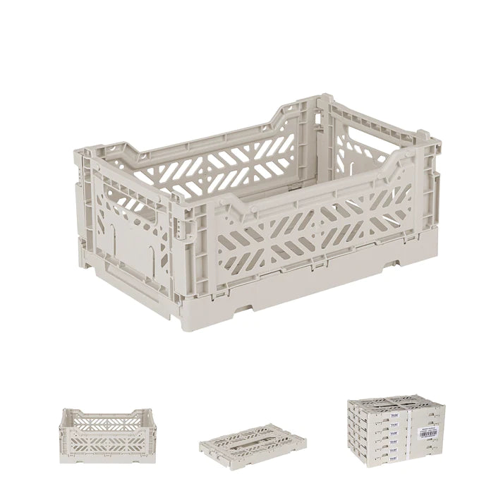 Aykasa Folding Storage Crate - Mini - Light Grey