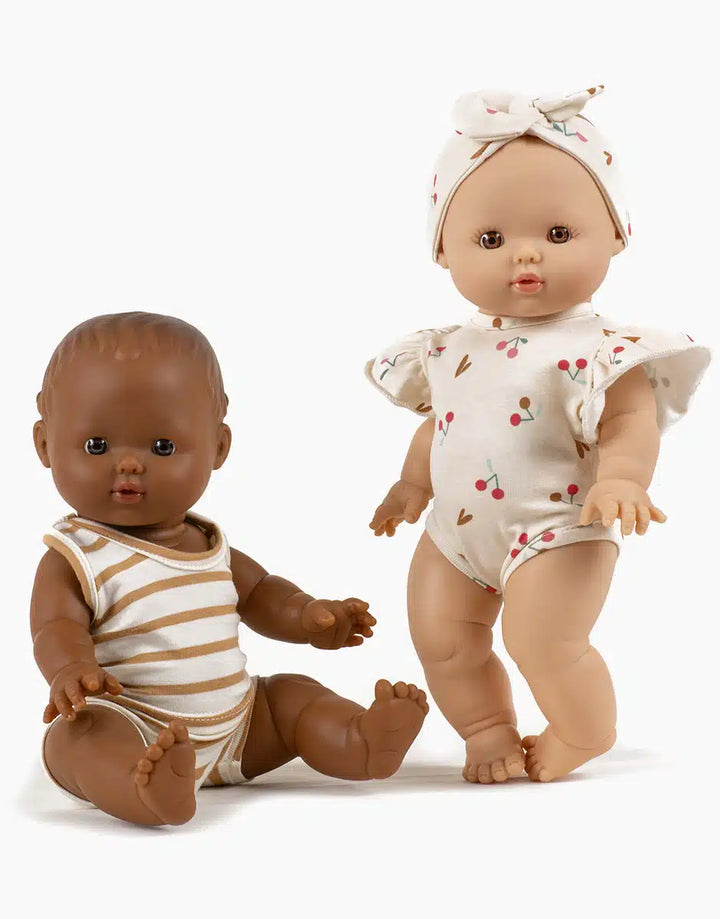 MiniKane- Doll -Leon in Marcel Set - Brown Sugar Stripes - Mabel & Fox