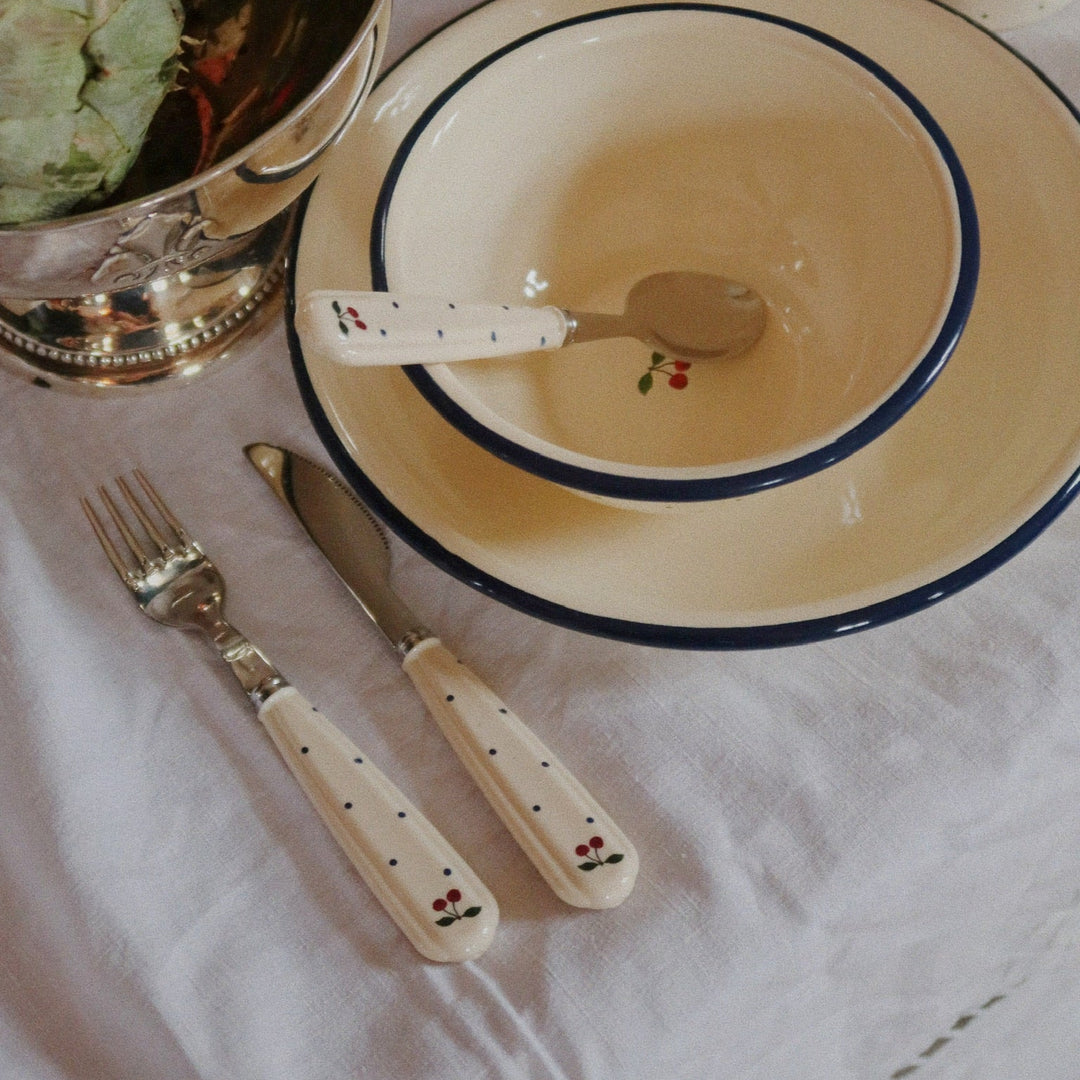 Konges Slojd - Cutlery Set - Navy Dot